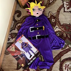Vintage' '96 Yu-Gi-Oh! Size Small 4-6 + Plastic Molded Mask Set Authentic NEW